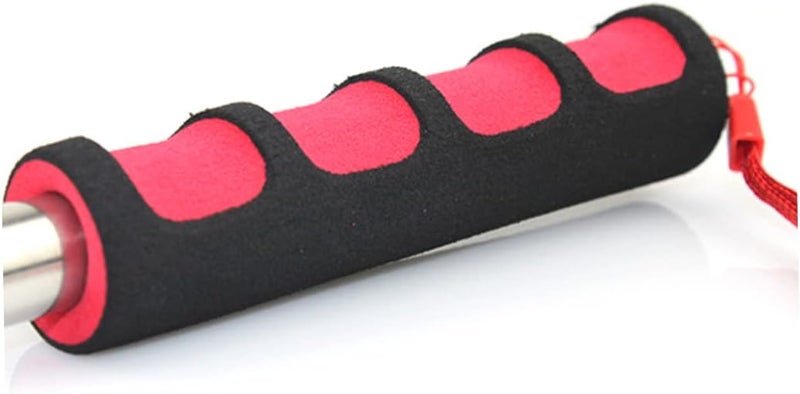 woobles Flagpole, 2pcs Stainless Steel Telescopic Flagpole with Hoops 7 Clips, Up to 2M, Portable Hand Flag Pole for Travel Camping Trips Competition Travel Ladder - Image 2